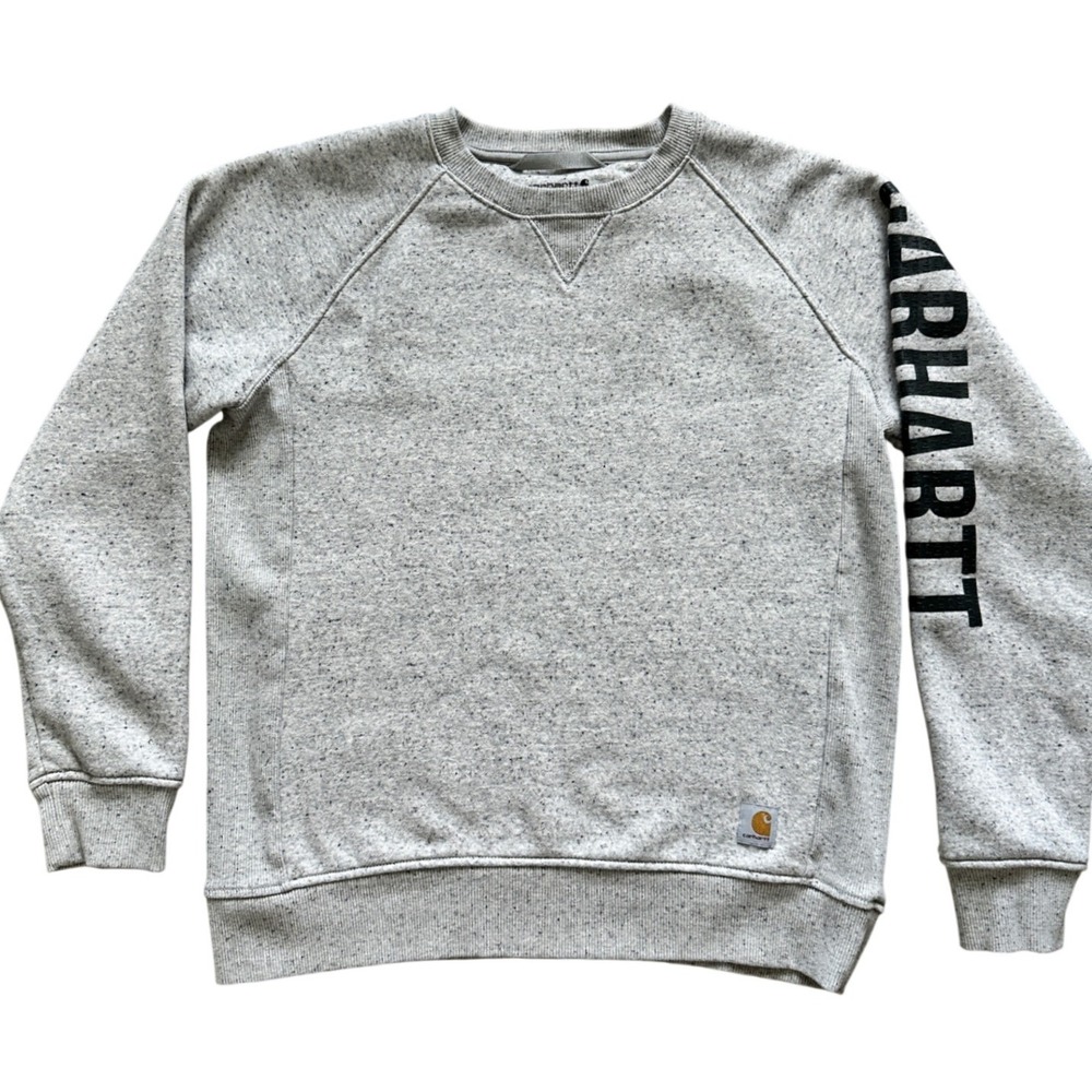 Carhartt Relaxed Fit Midweight Crewneck Block Logo Sleeve Graphic Sweatshirt M